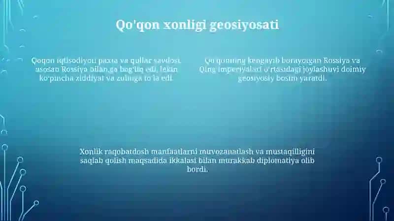 Qo’qon xonligi va Rossiya o’rtasidagi diplomatik va savdo-iqtisodiy munosabatlar 4