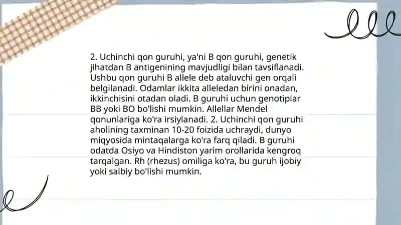 Uchinchi qon guruhi va uning tarkibi 4