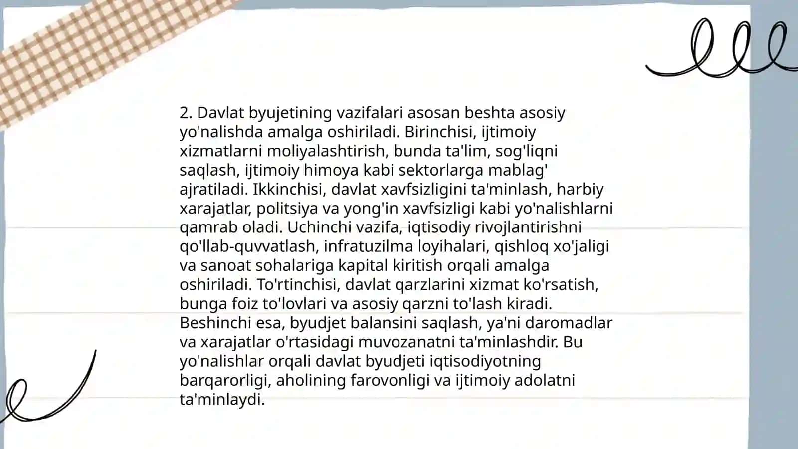 Davlat byujeti va uning ahamiyati 4