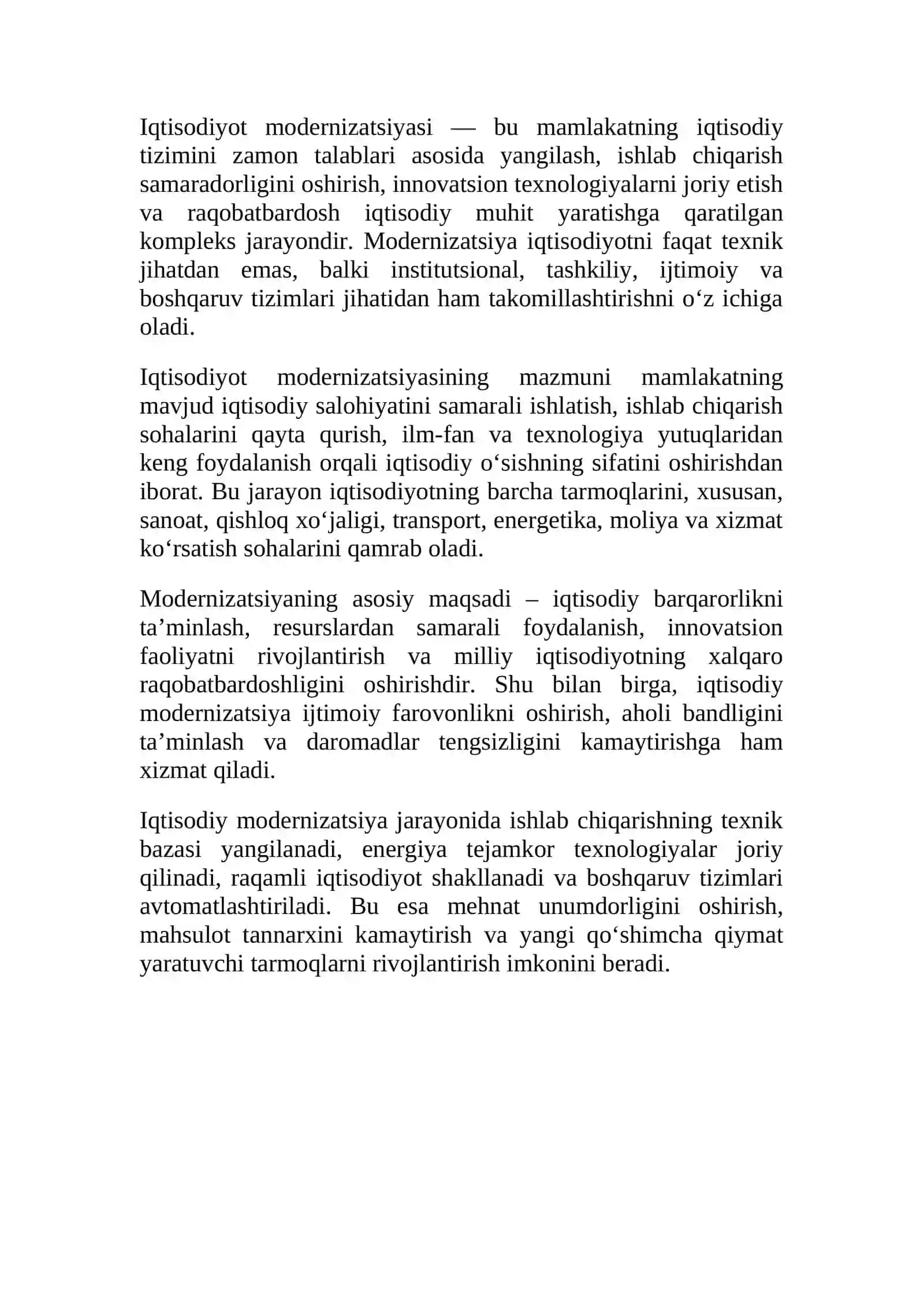 Moliyaviy Siyosatning Iqtisodiyotini Modernizatsiyalash 4