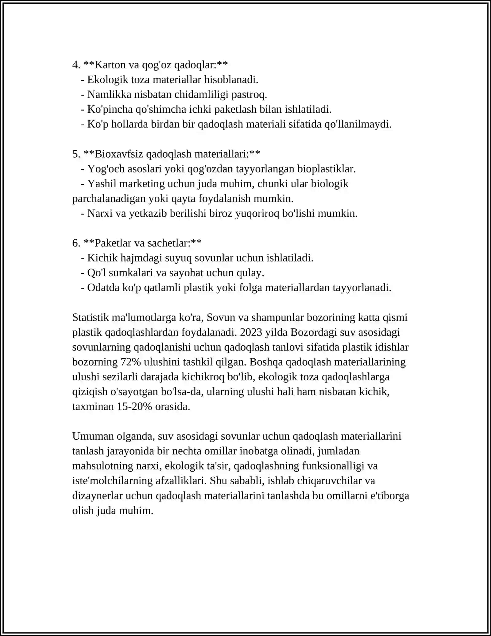 SUYUQ SOVUNLARINI QADOQLASH 4