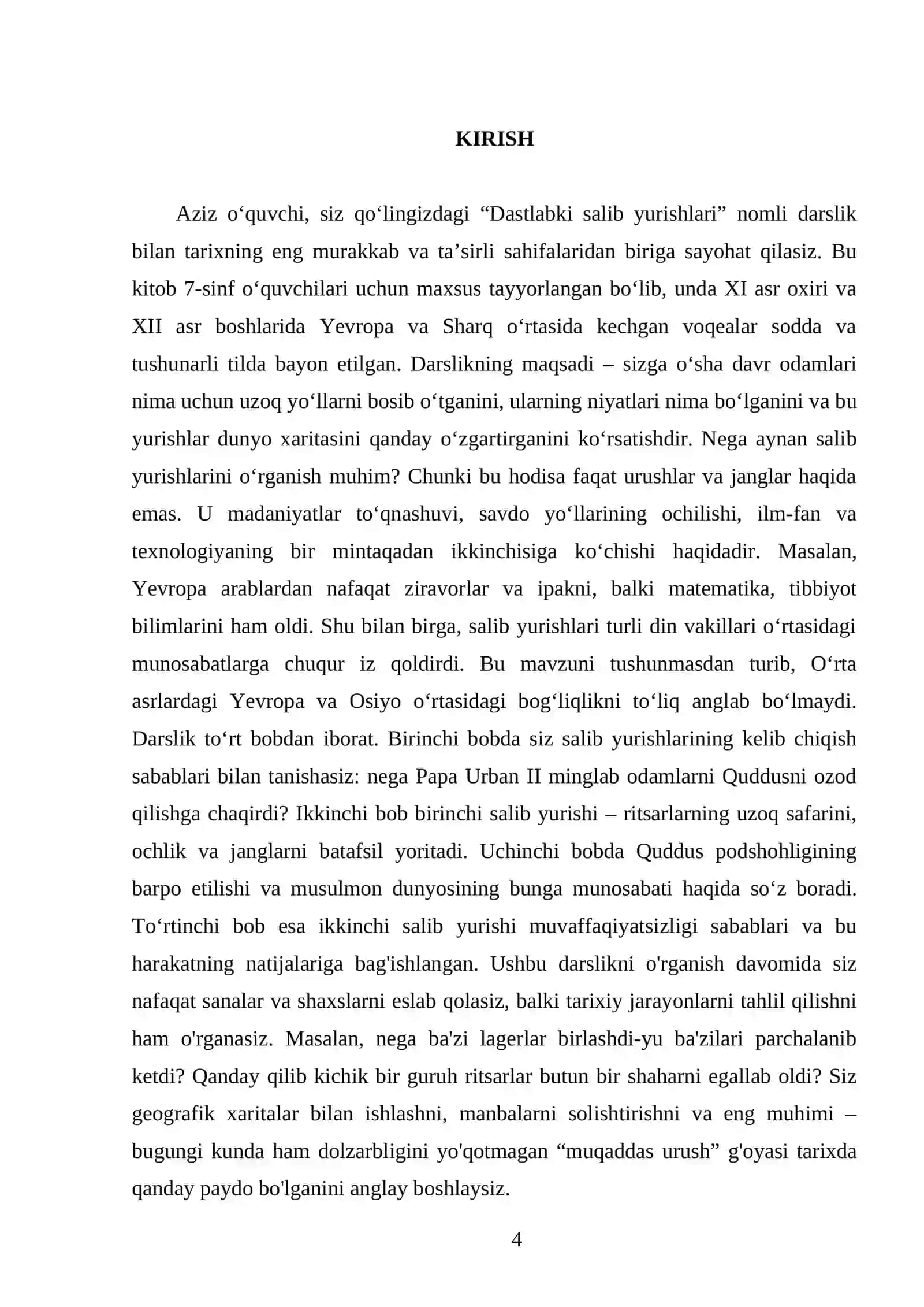 DASTLABKI SALIB YURISHLARI. 7- SINF 4