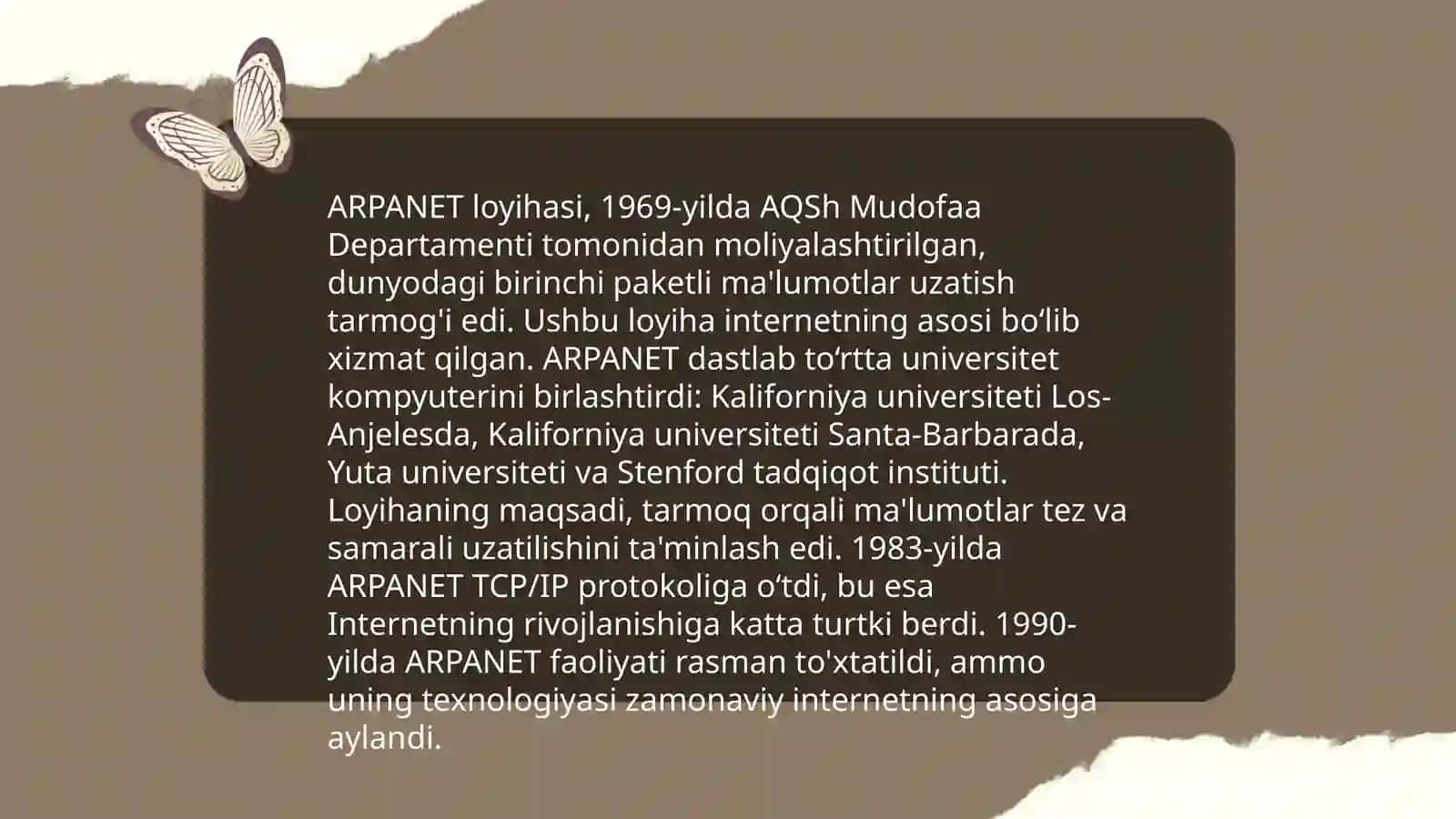 Internet tizimi va uning kelib chiqish tarixi 4