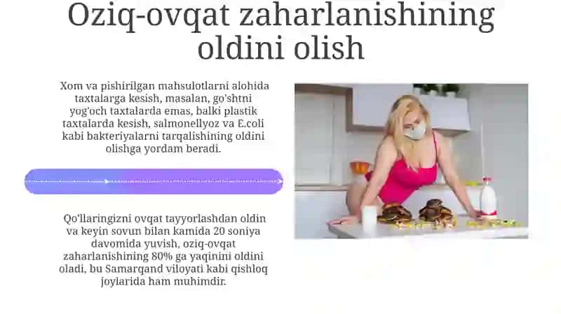 Oziq-ovqat zaharlanish yuqumli kasalliklar 4