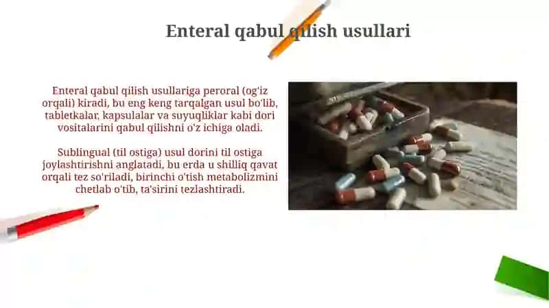 Dori Vositalarini Qabul Qilish Usullari va Turlari 4