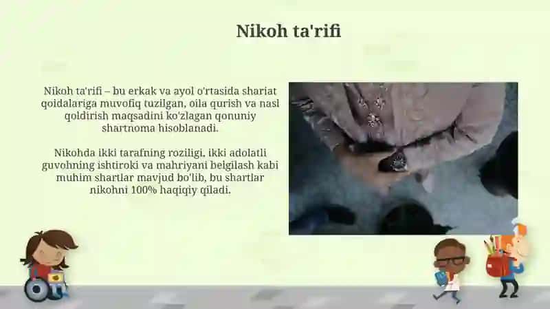 Islom huquqshunosligida oila, nikoh taloq idda zihor tushunchalarini tariflash 4
