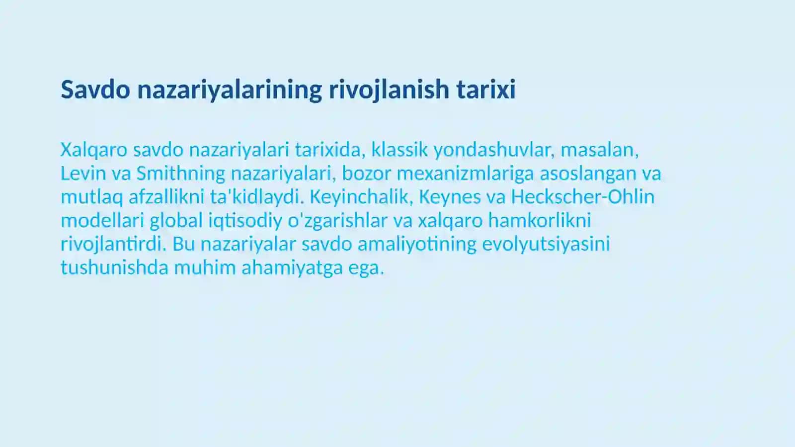 Zamonaviy xalqaro savdo nazaryalari 4