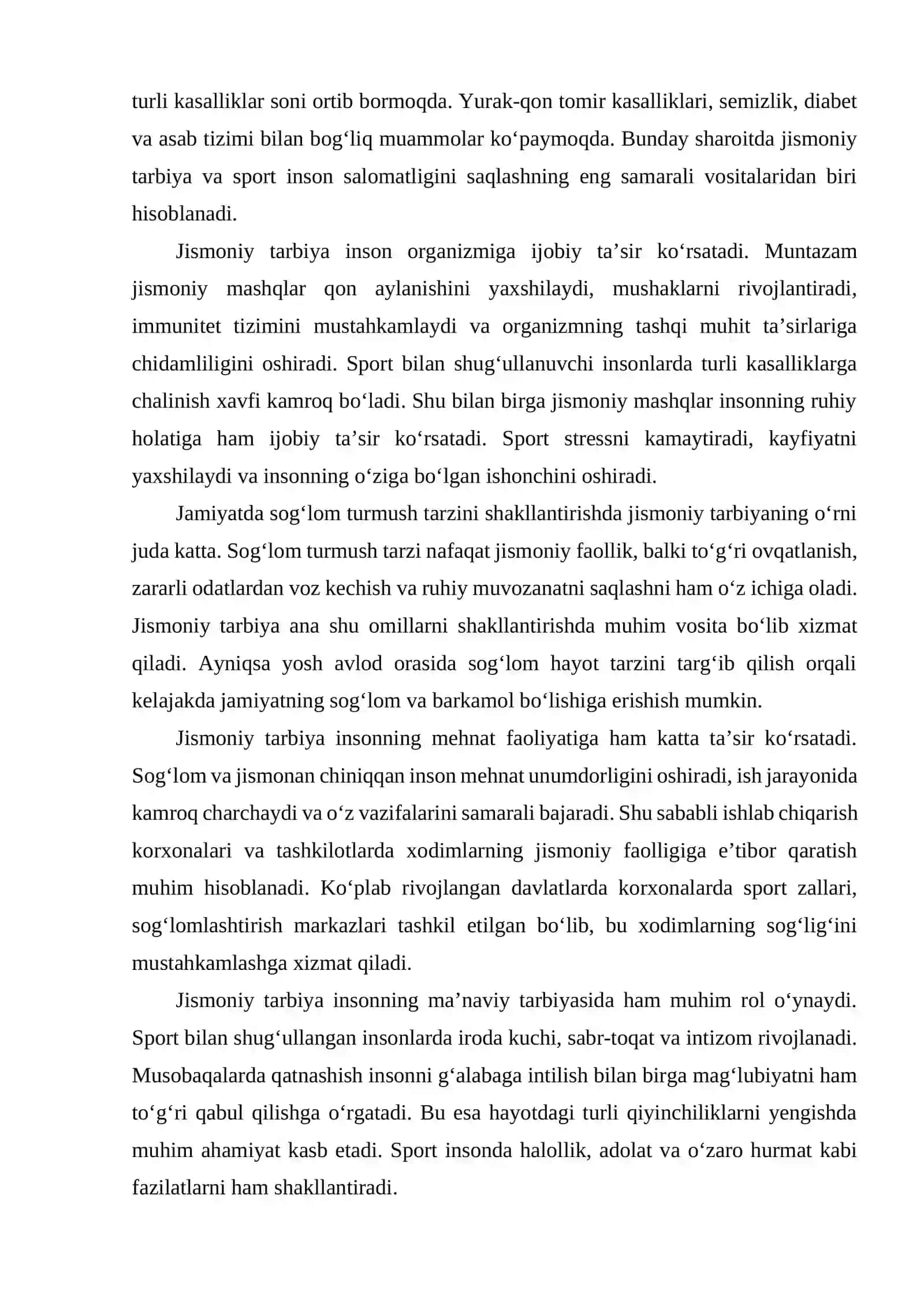 Jismoniy tarbiyaning jamiyat rivojlanishidagi ijtimoiy-sotsiologik samaradorligi 4