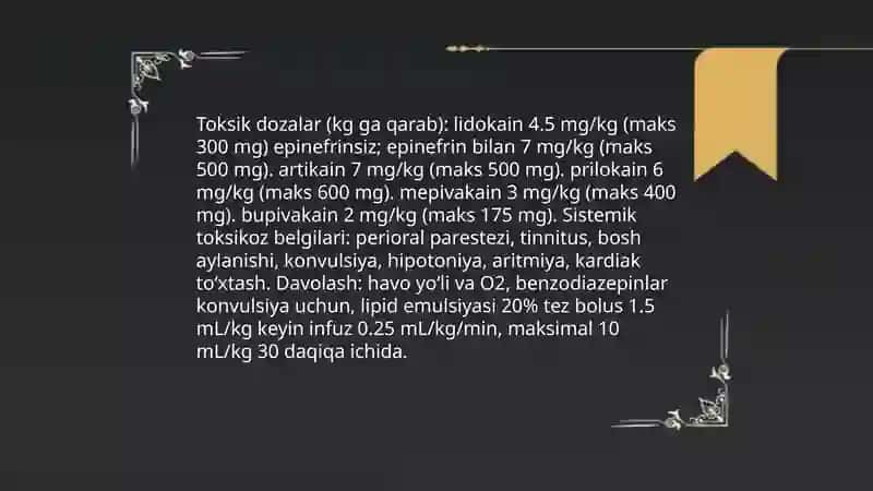 Mahalliy ogʻriqsizlantirishdan keyingi allergik reaksiyalar 4