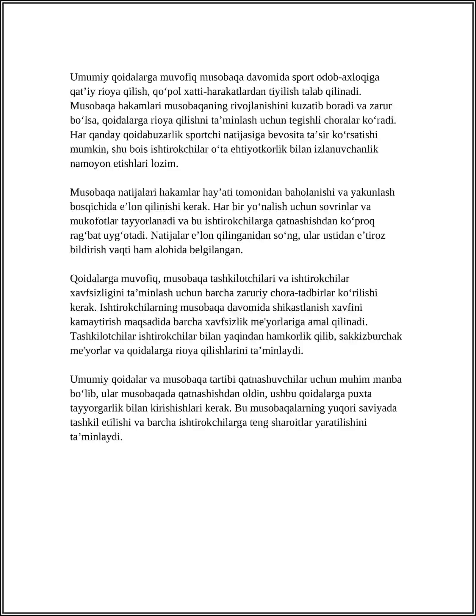 HAMKAMLAR VA YENGIL ATLETIKA QOIDALARI 4