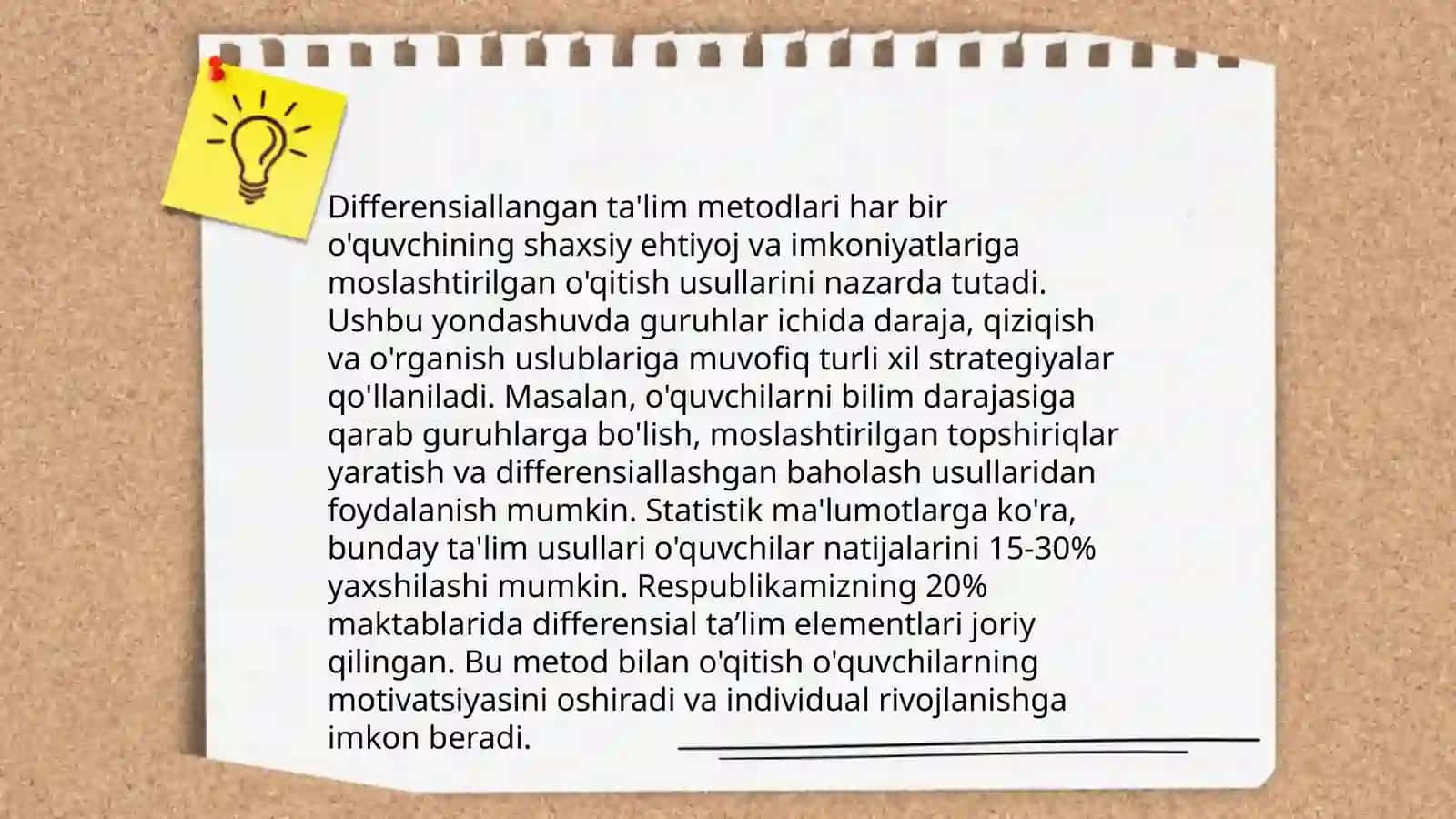 Past o'zlashtiruvchi o'quvchilar bilan ishlash to'garaklarida foydalaniladigan samarali metodlardan namuna ishlab chiqish. Iqtidorli o'quvchilar bilan ishlash uchun topshiriqlar tuzish 4