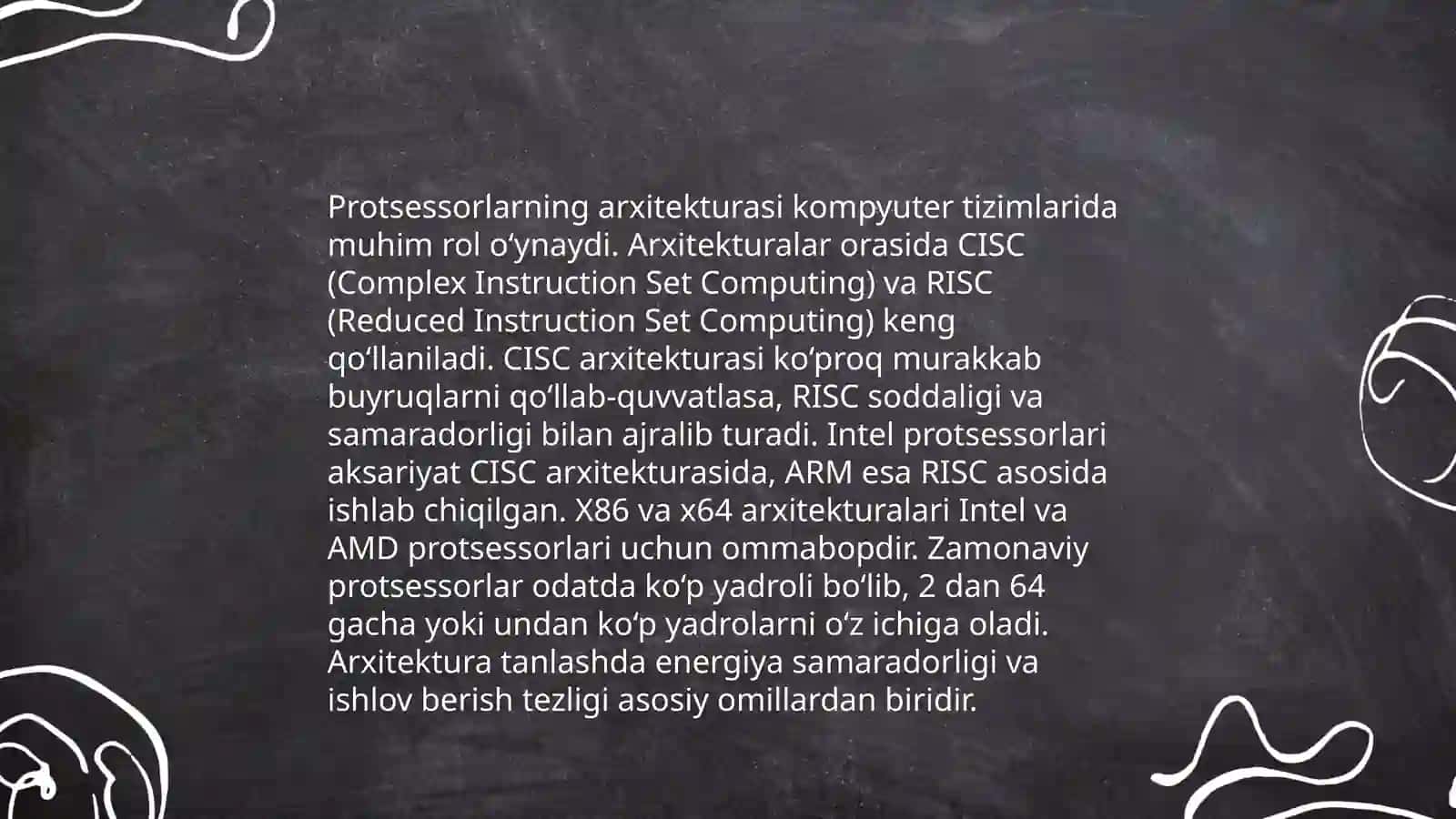Zamonaviy protsessorlar ularning turlari va xususiyatlari 4