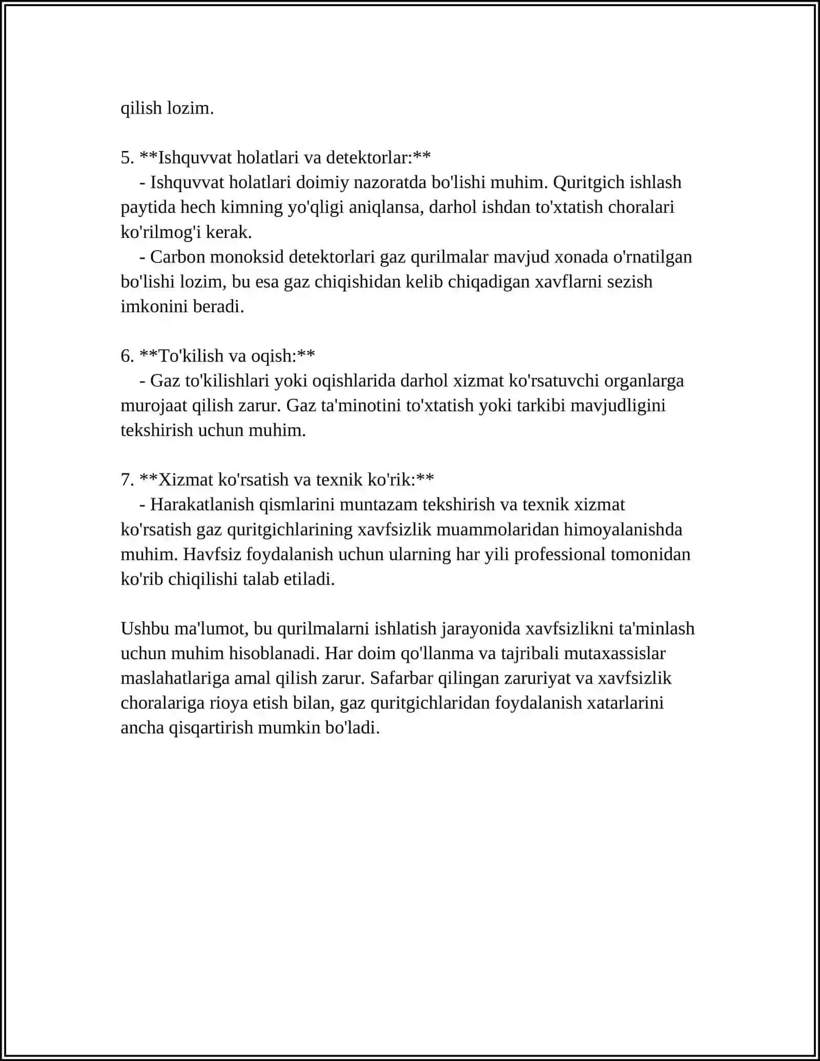 YO’LDOSH GAZLARNI QURITISHDA MEXNAT MUHOFAZASI 4