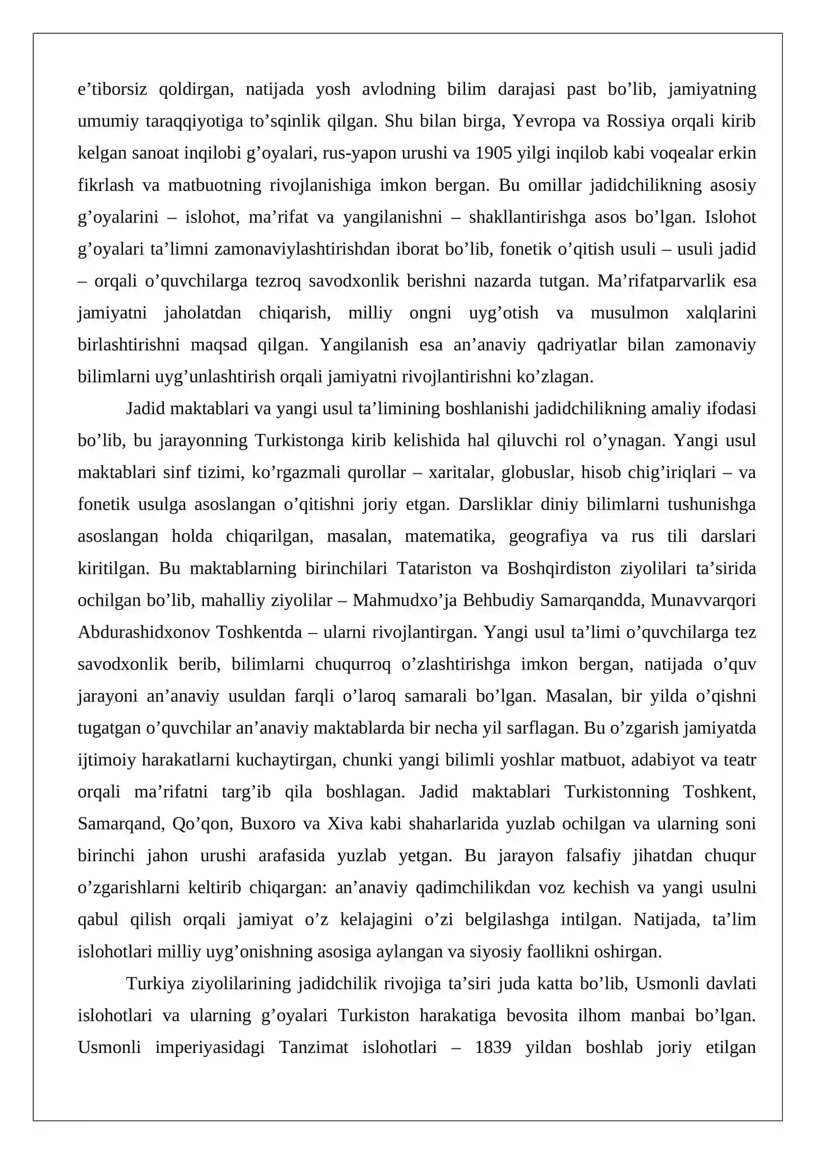 Turkistonda jadid falsafasining yoyilishi va rivojlanishida Turkiya, Tatariston va Boshqirdiston ziyolilarining roli 4