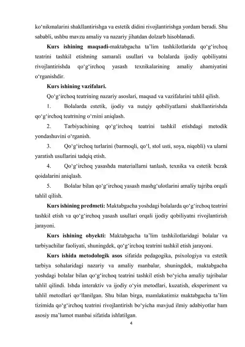 Maktabgacha ta'lim tashkilotlarida qoʻgʻirchoq teatrini tashkil etish va qoʻgʻirchoq yasash usullari 4