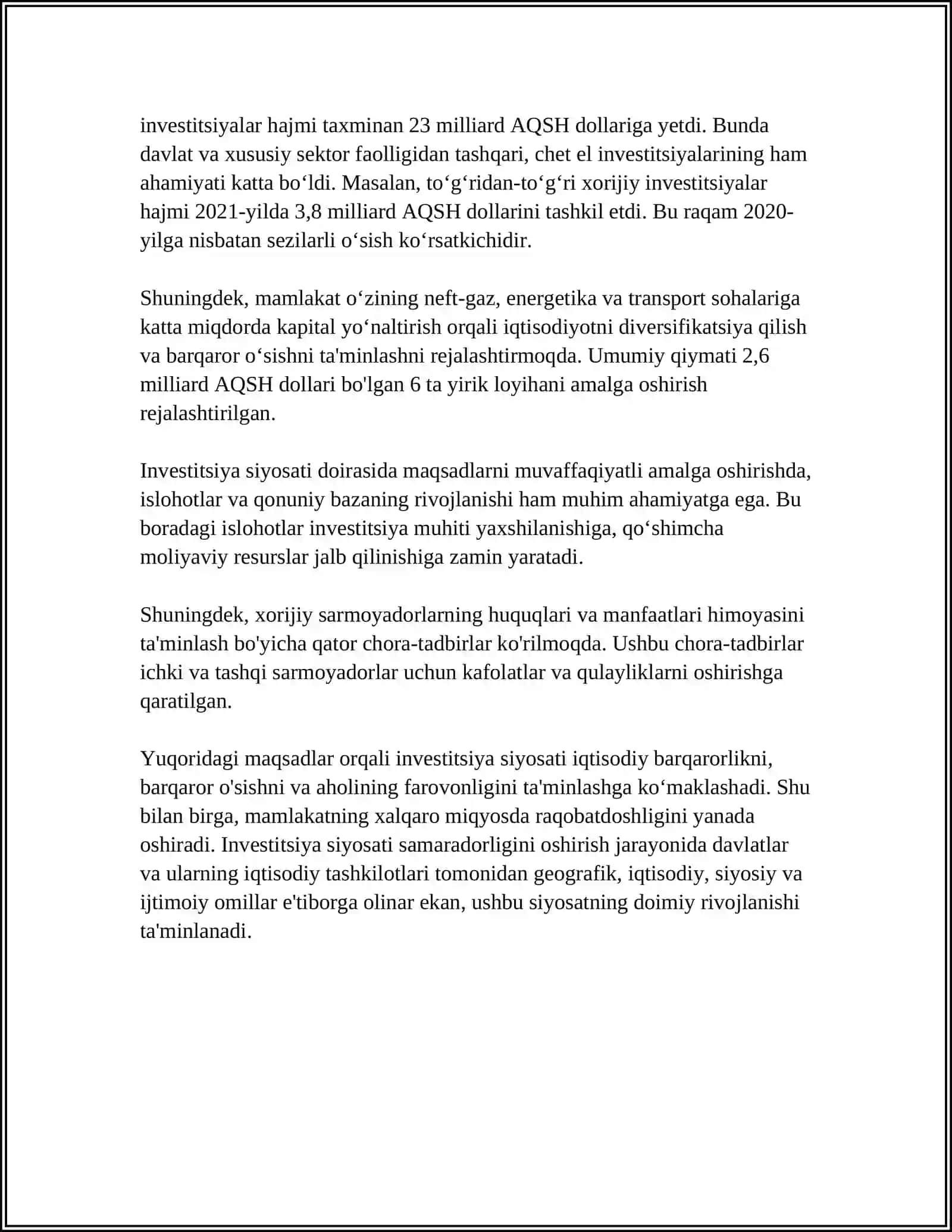 INVESTITSIYA SIYOSATINING ASOSIY YOʻNALISHLARI 4