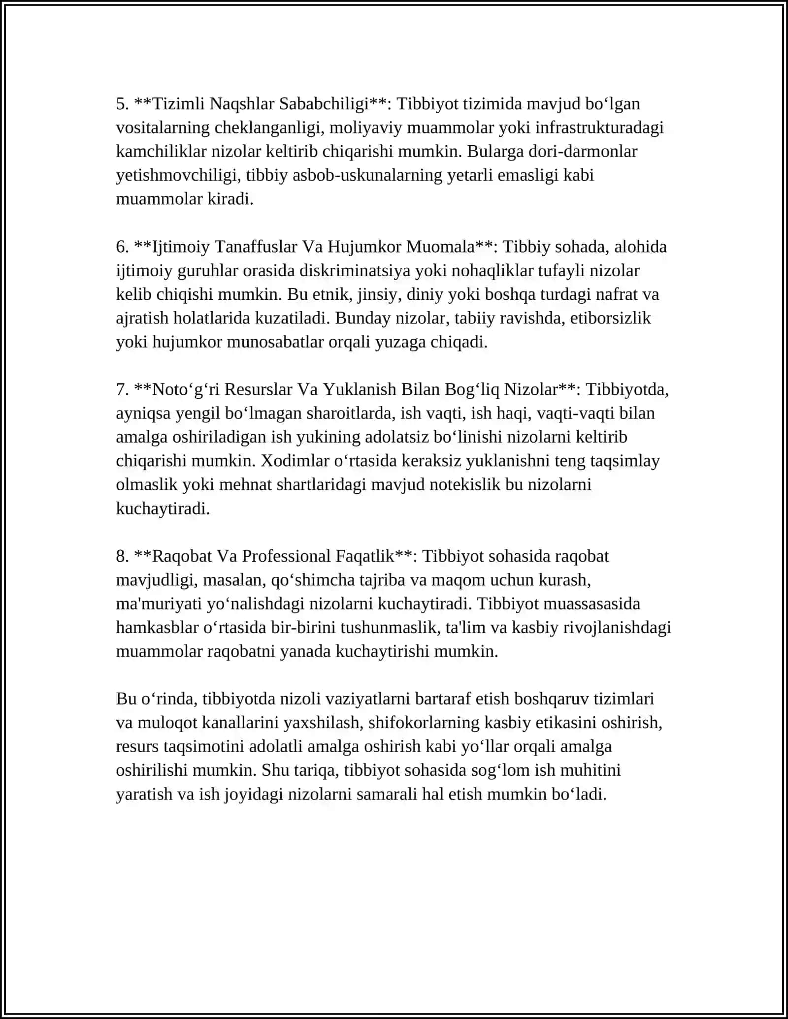 TOBBIYOTDA NIZOLI VAZIYATLAR VA ULARNI BARTARAF ETISH 4
