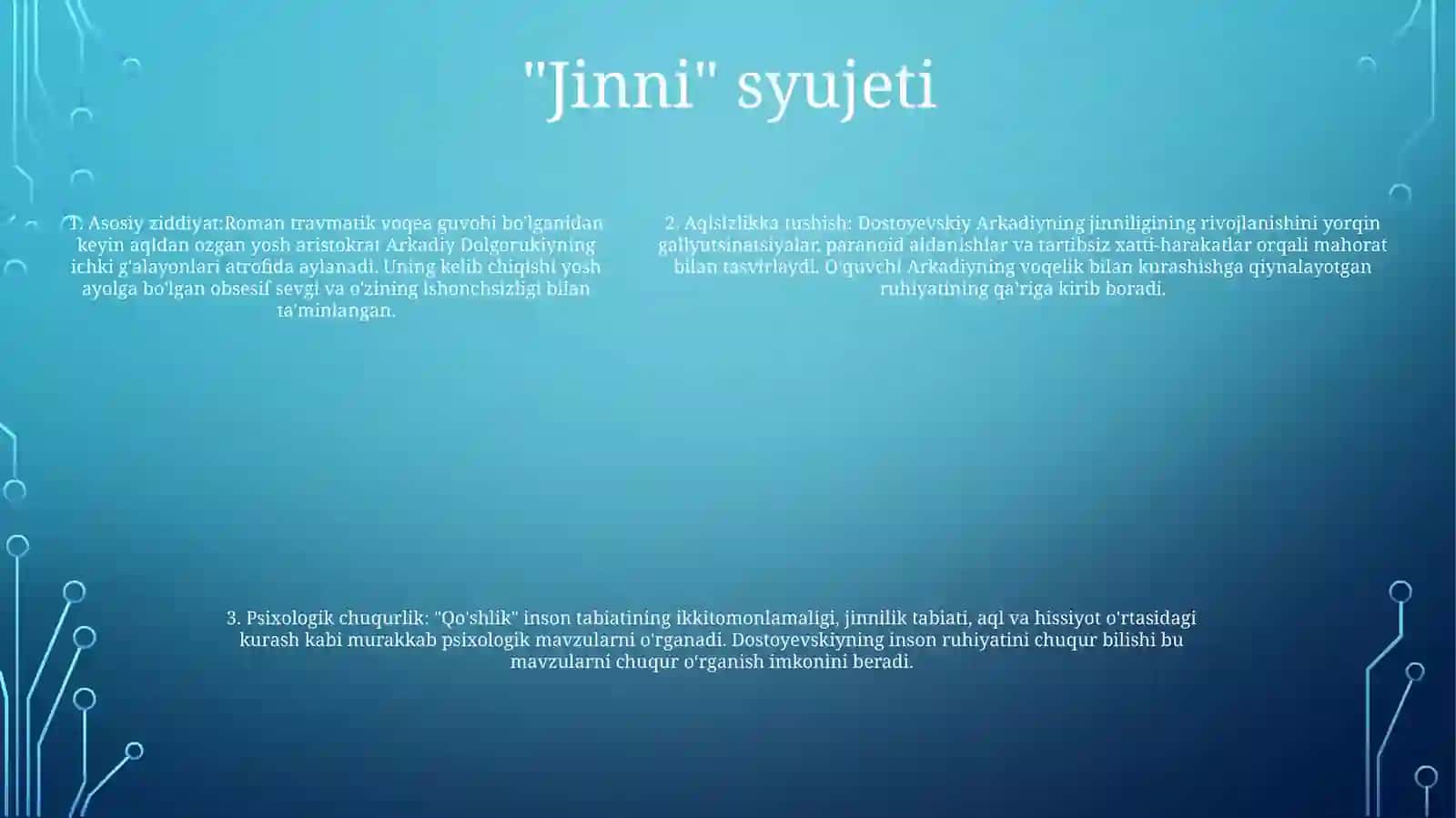 Dostayevskiyning "Telba"Romani 4