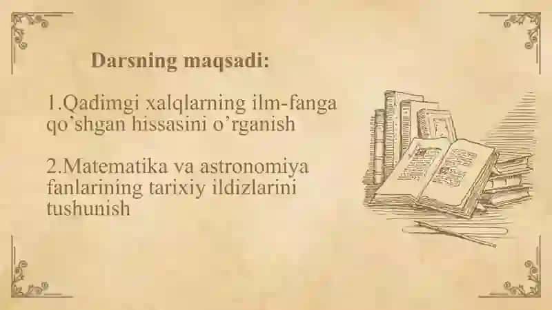 Misr va vavilon halqlarida matematika va astronomiya. 4