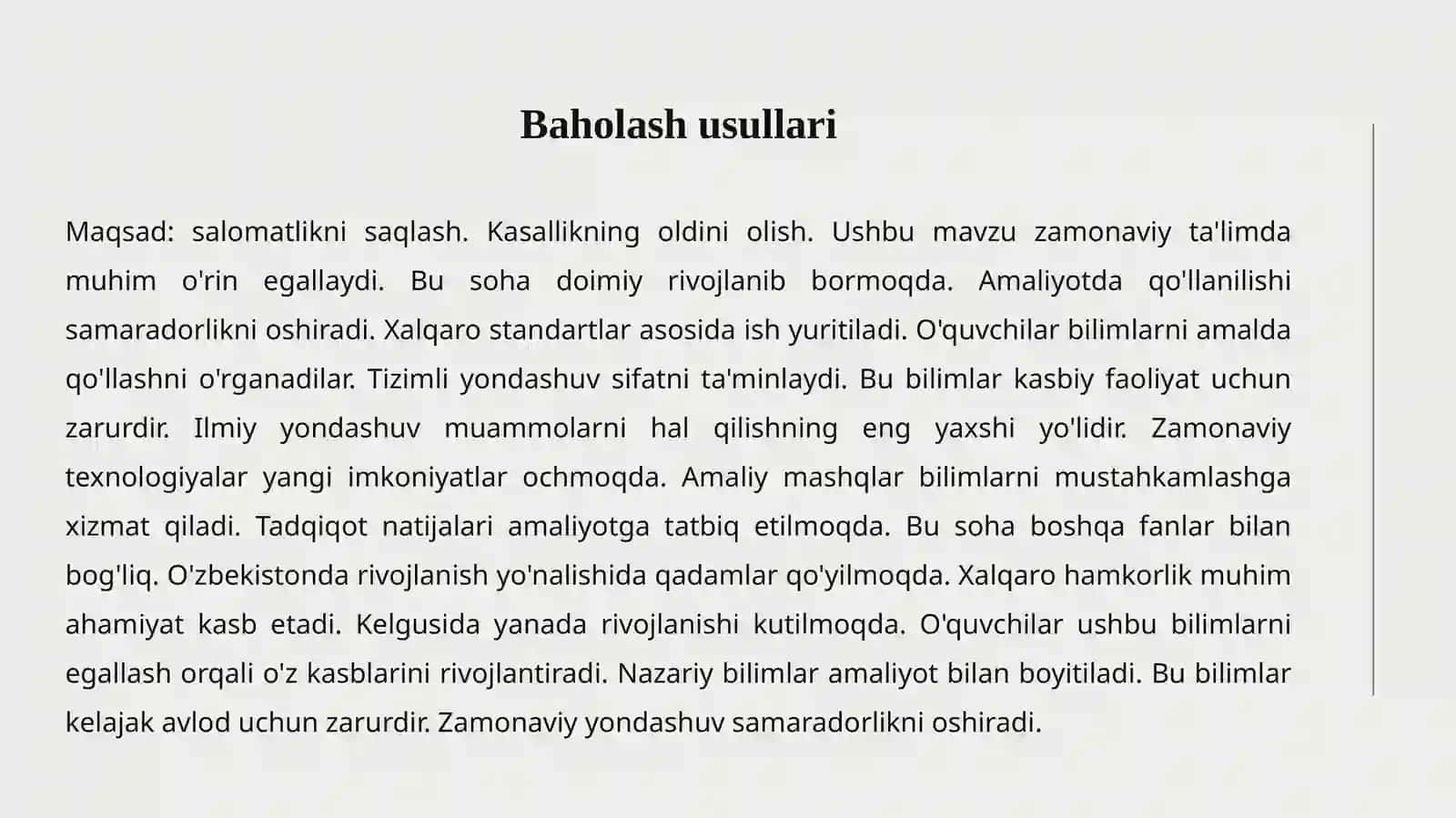 O'Z-O'ZINI BAHOLASH 4