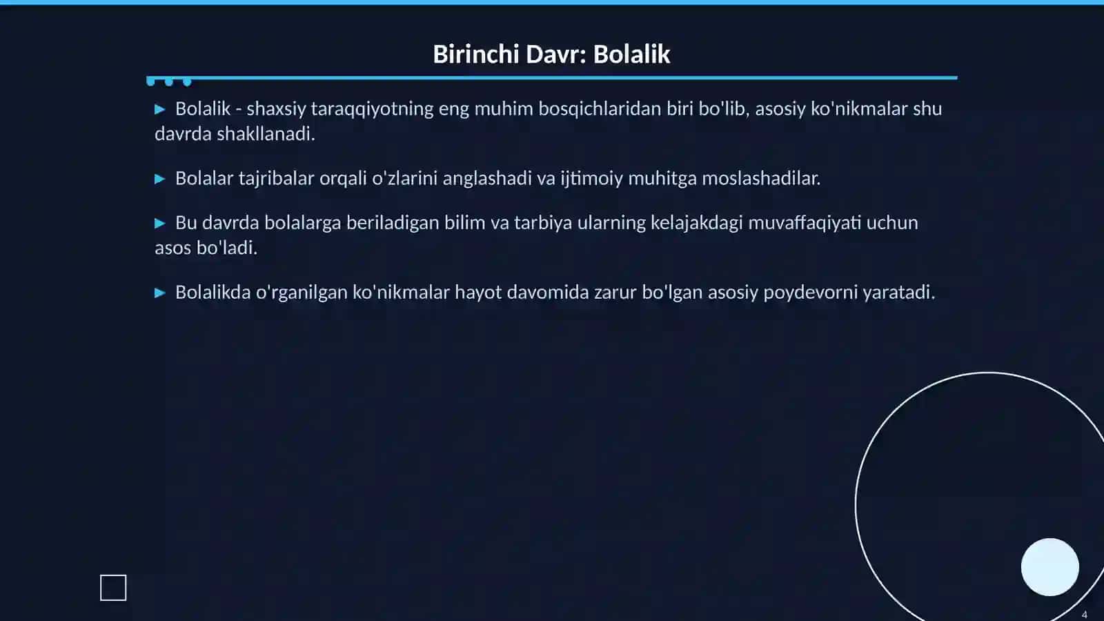 Shaxs Taraqqiyotini Davrlarga Bo'lish 4