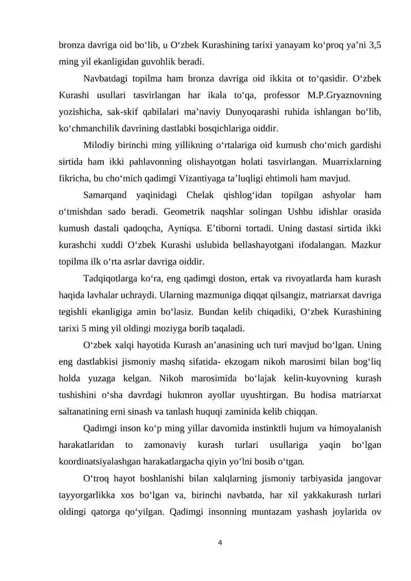 Belbog‘li kurash rivojlanishi tarixi 4