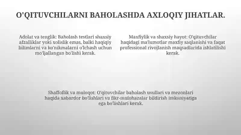 ko'nikmalarini baholash usullari 4