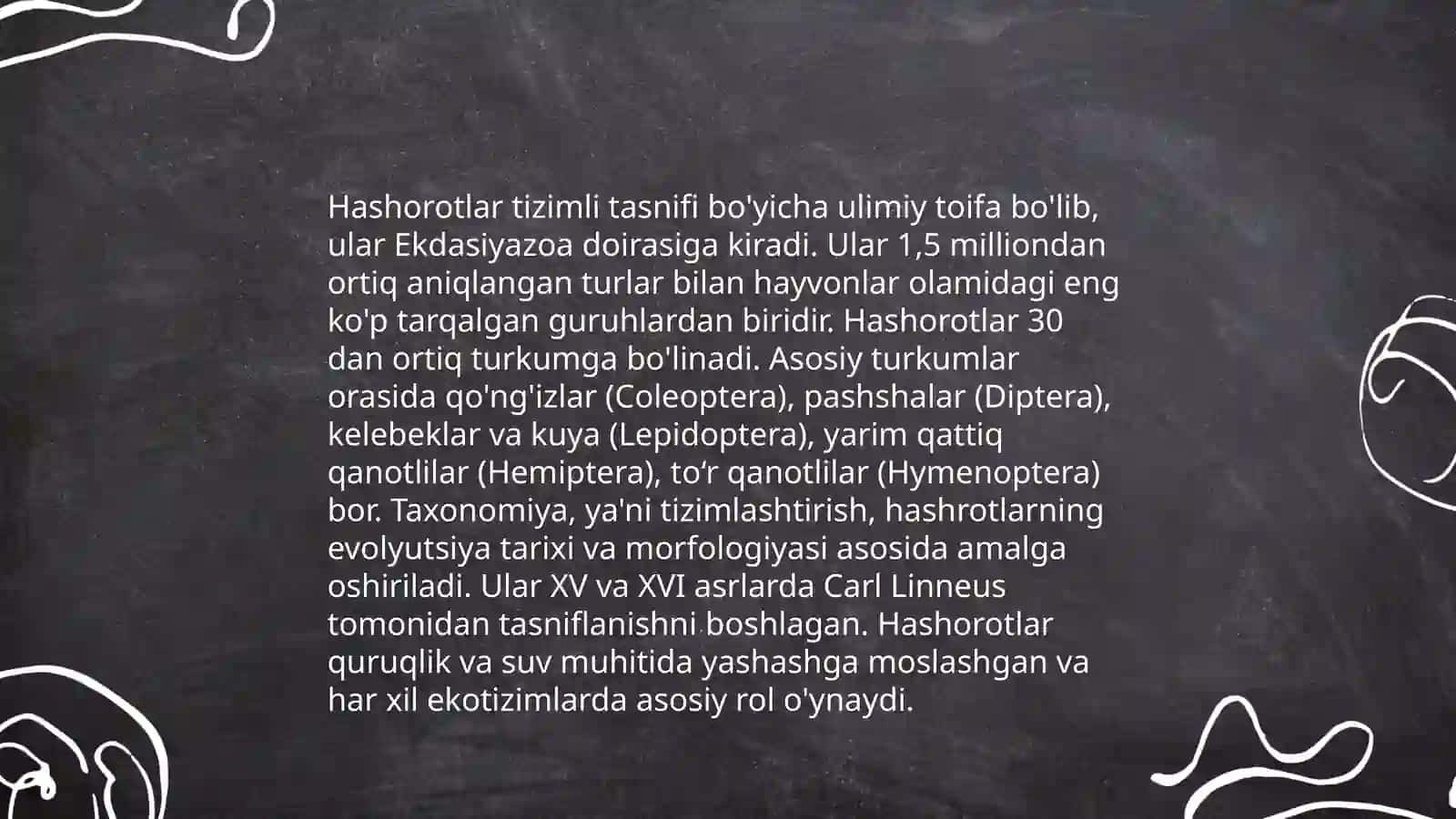 Hashorotlar sistematikasiga oid tadqiqotlarning tahlillari 4