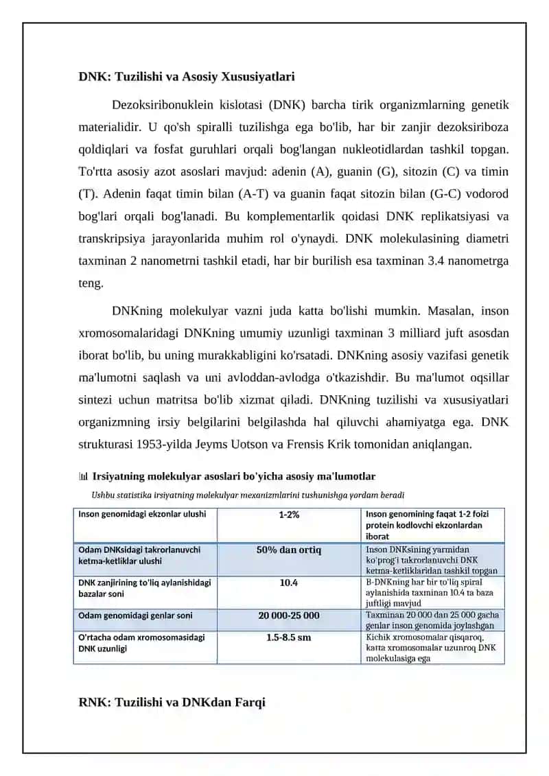 Irsiyatning molekular asoslari 4