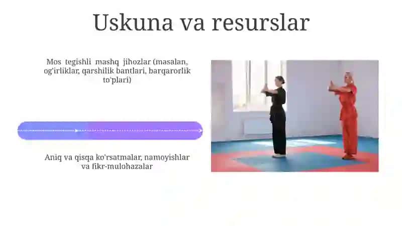 Umumrivojlantiruvchi va maxsus rivojlantiruvchi mashqlarni bajarishni o‘rgatish 4