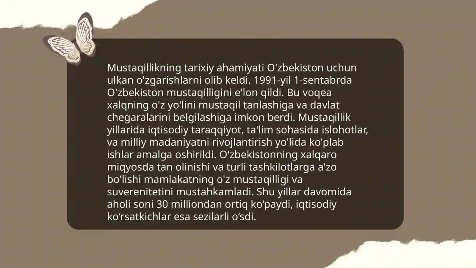 O'zbekiston Respublikasining Mustaqilligi 4