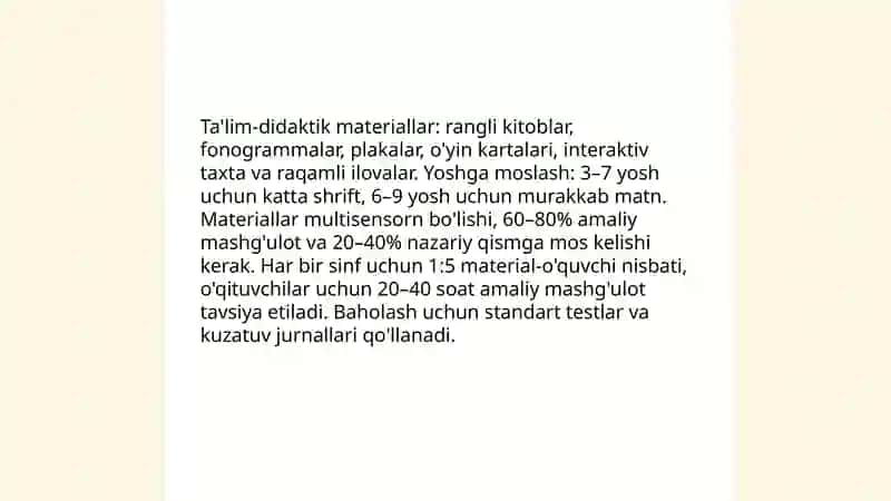 Bolalar o'qishining pedagogikasini sharoitlari 4
