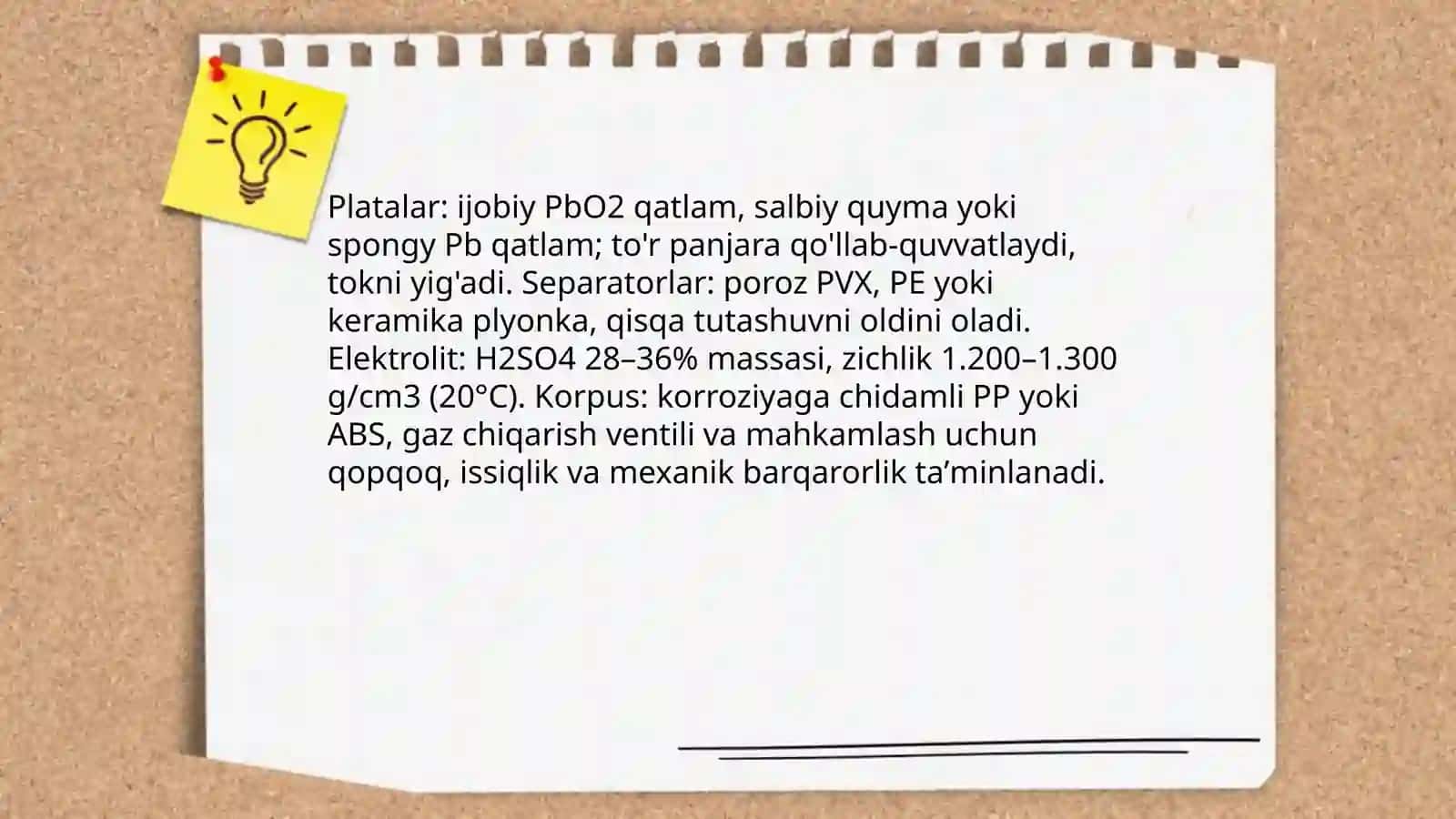 Qo'rg'oshin kislatali akkumulyatorlar batareyasiningbvazifalari va unga qo'yilgan talablar 4