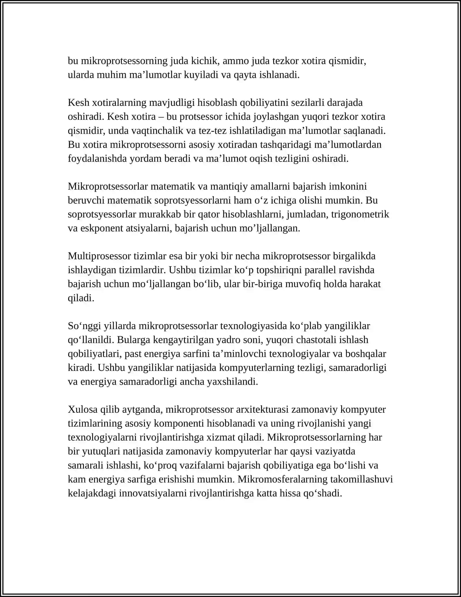 MIKROPROTSESSORLARNI DASTURLASH 4