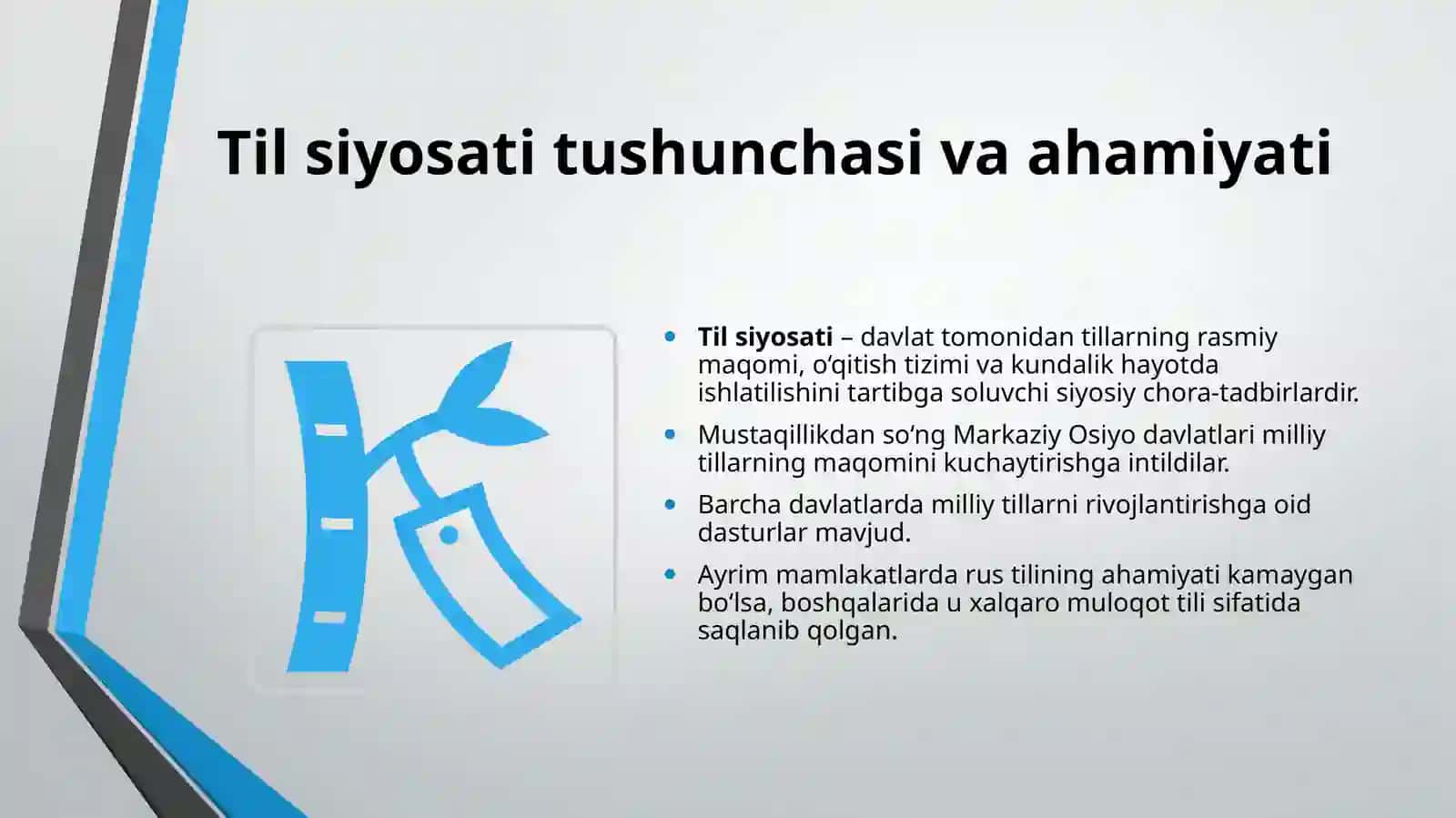 Markaziy Osiyo davlatlaridagi til siyosati 4
