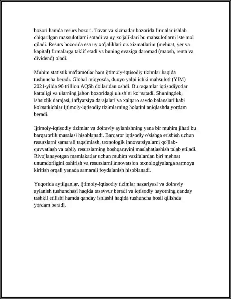 Ijtimoiy-iqtisodiy tizimlar va doiraviy aylanish 4