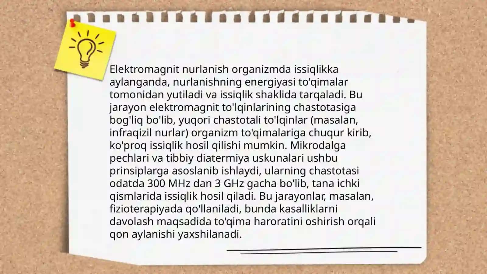 Organizmda elektromagnit maydonini ta'siridan yuzaga keladigan issiqlik xossalari 4