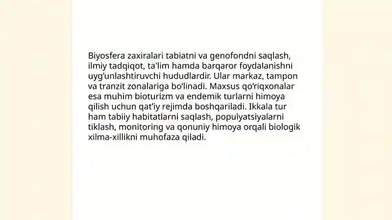 Oʻsimlilar va hayvonlar turlarini saqlash usullari 4