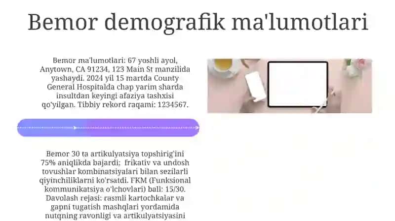 Nutq kartasini toʻldirish va logopedik xulosa chiqarish 4