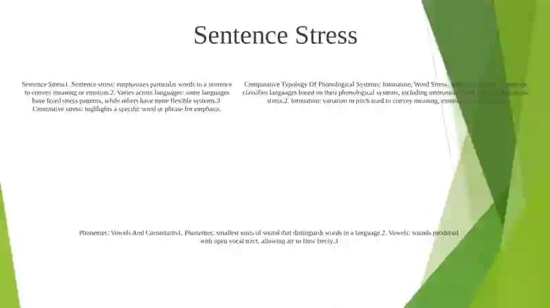 Comparative Typology Of Phonological Systems: Intonation, Word Stress, Sentence Stress 4