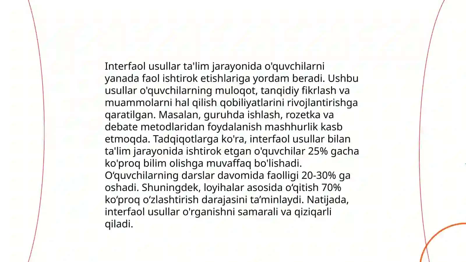 Tezis ko'rinishdagi mashg'ulot ishlanmalari 4