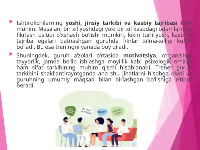 trening guruhlarining sifat tarkibi 4