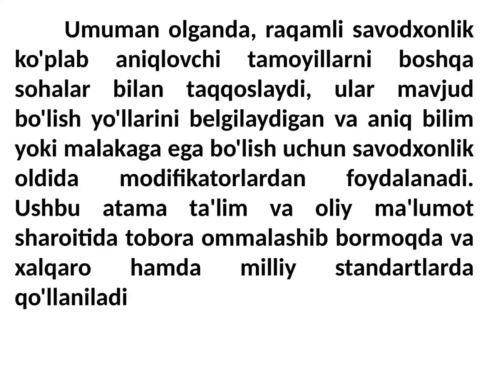 Raqamli texnologiyalardan foydalanishning asosiy yo'nalishlari 4