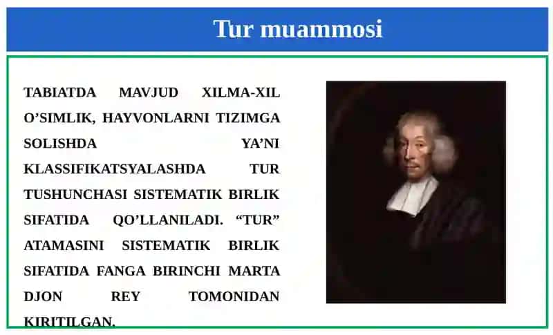 Hayotning tur va populyatsiya darajasi 4