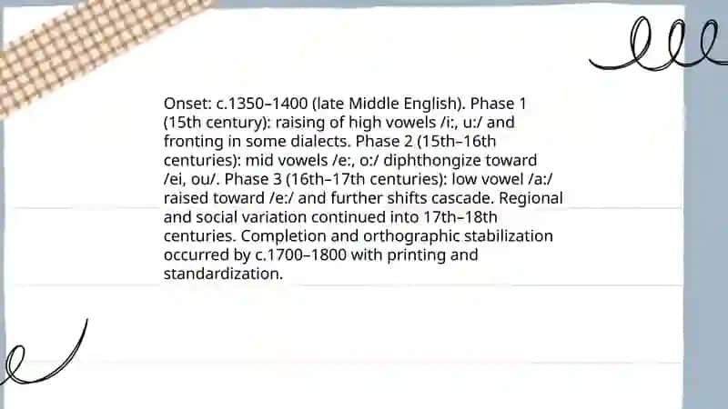The Great Vowel Shift 4