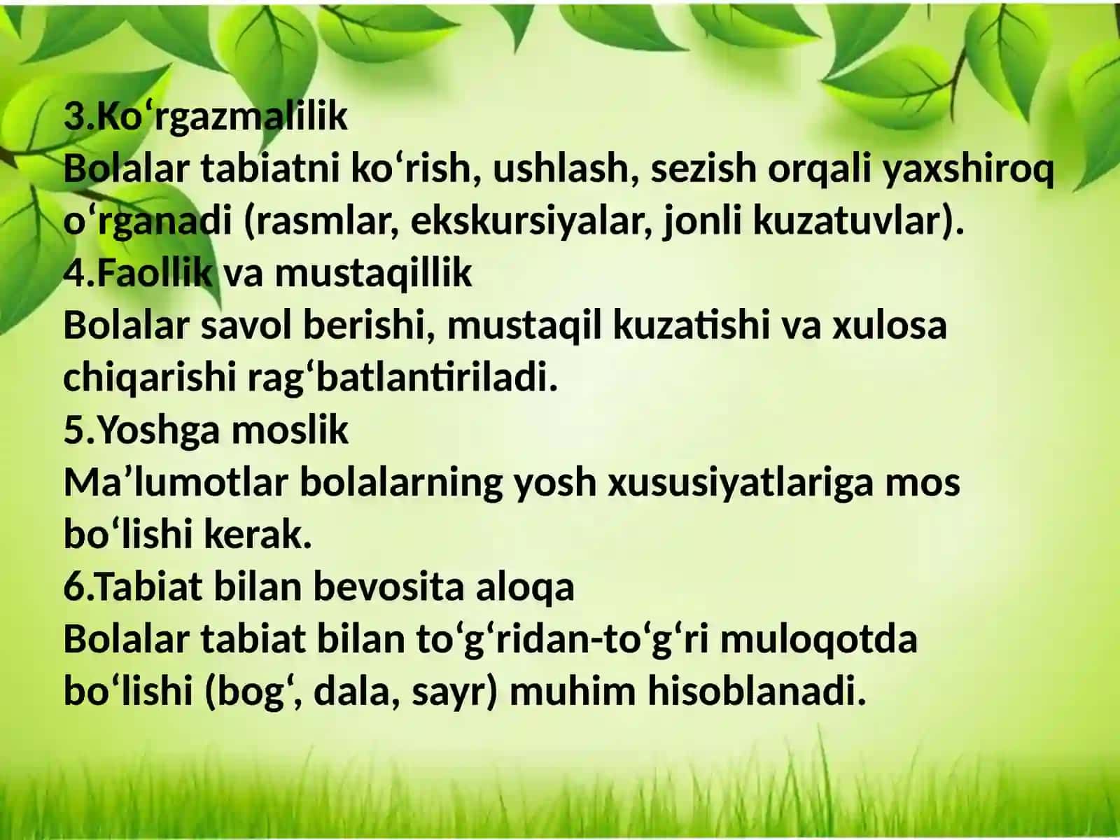 Tabiat bilan tanishtirish tamoyillari 4