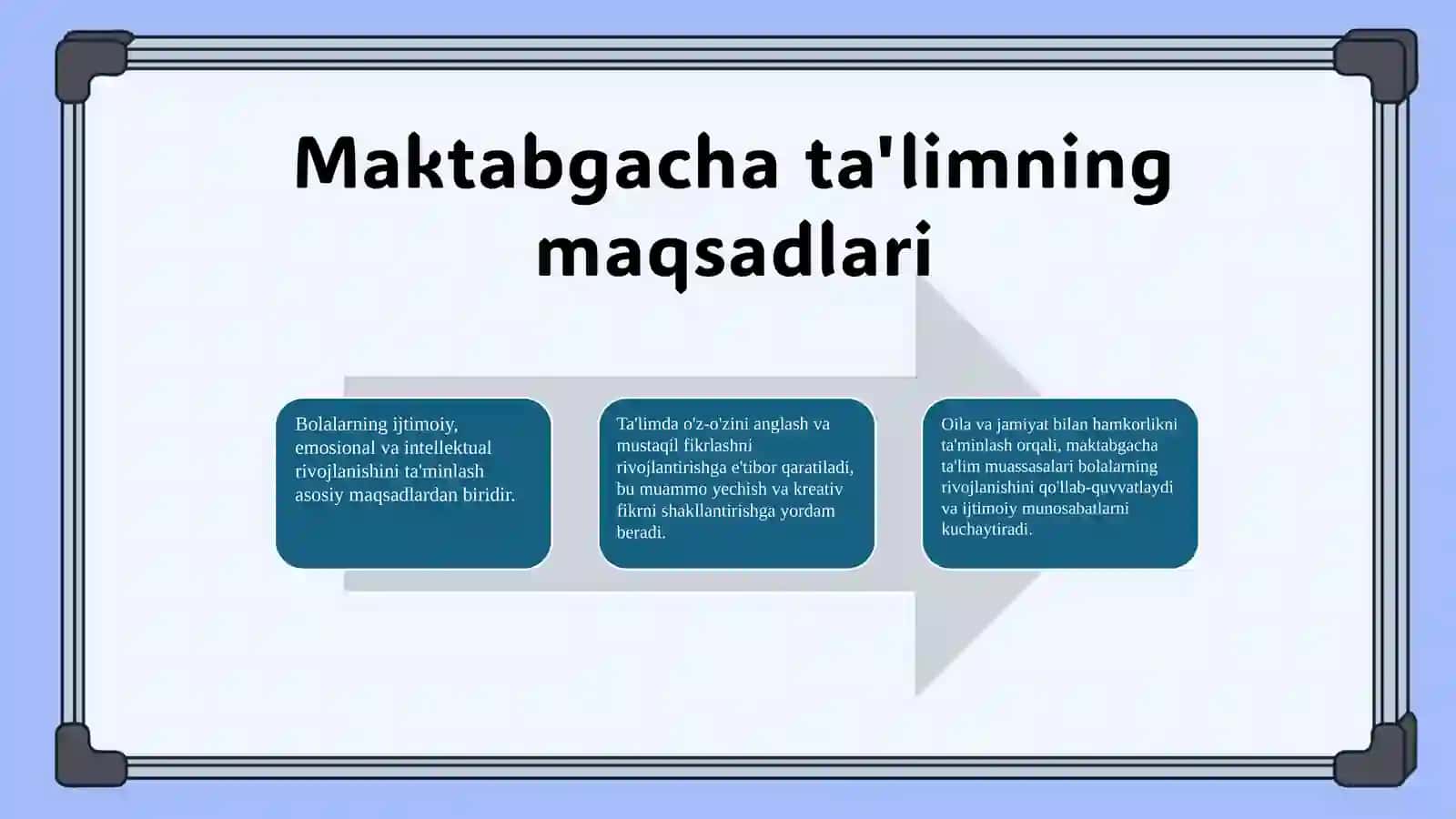 Maktabgacha ta'limning asosiy prinsiplari va maqsadlari 4