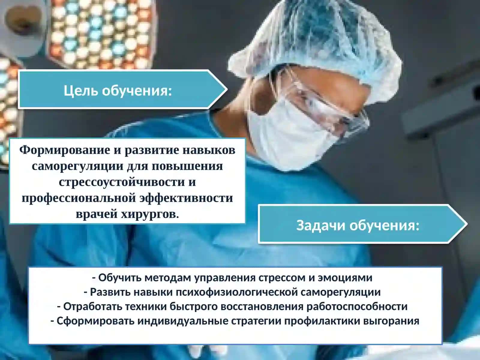 Программа обучения навыкам психологической саморегуляции врачей – хирургов 4