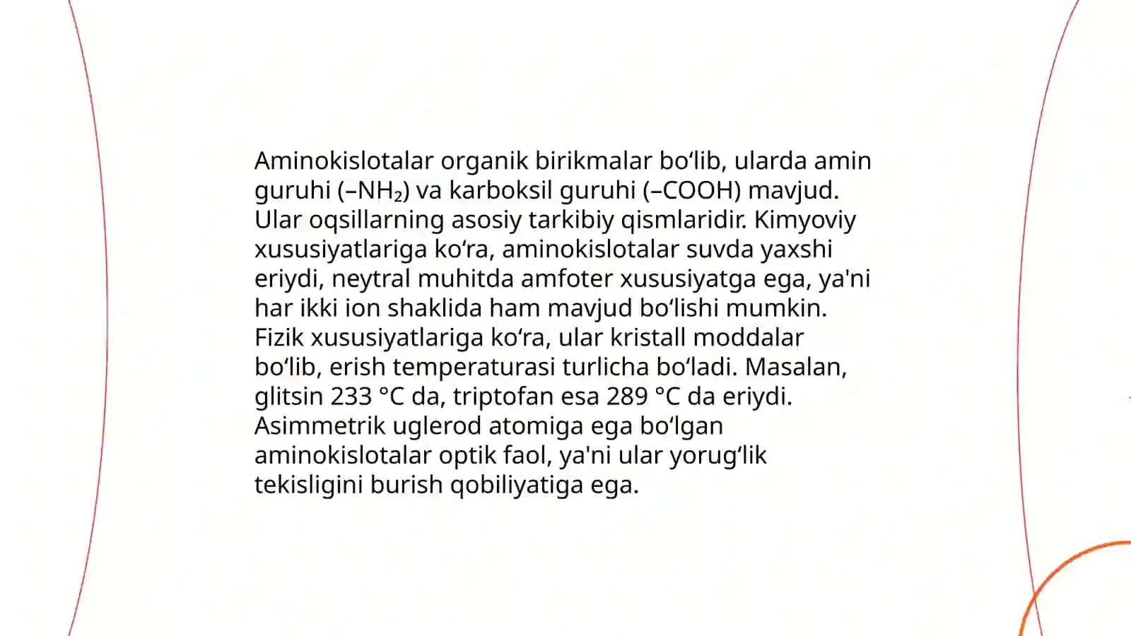 Aminokislotalar,nukleotidlar va ularning metabolizmi bilan boa'lia molekulalar 4