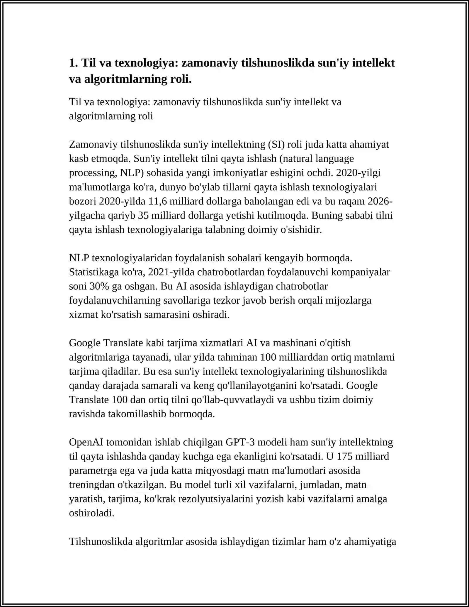 ZAMONAVIY LINGVISTIK YOʻNALISHLARNING TADQIQ ETILISHI 4